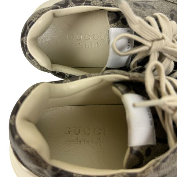 Gucci GG Print Rython Brown Monogram Chunky Sneaker 6 - Picture 7 of 9